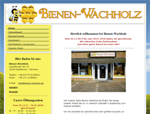 Tablet Screenshot of bienen-wachholz.de